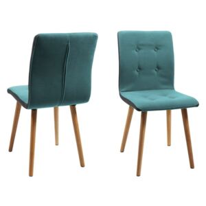 Sada 2 modrých jídelních židlí Actona Frida