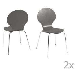 Sada 4 šedých jídelních židlí Actona Marcus