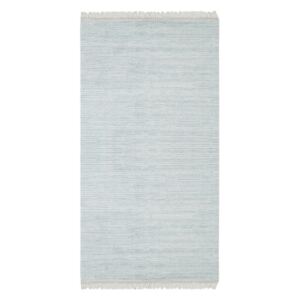 Sametový koberec Deri Dijital Kaluna Turquoise, 80 x 150 cm
