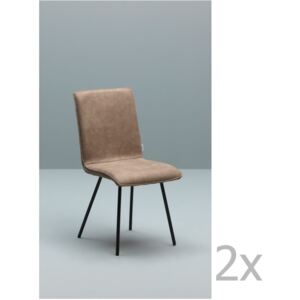 Sada 2 světle hnědých židlí Design Twist Moen