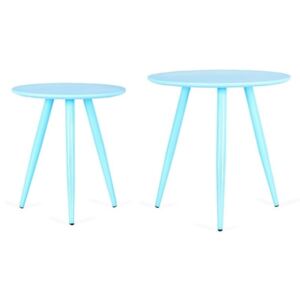 Sada 2 modrých příručních stolků Design Twist Kiko