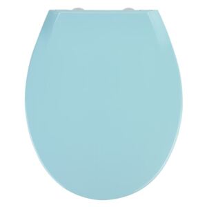 Modré WC sedátko se snadným zavíráním Wenko Kos, 44 x 37,5 cm