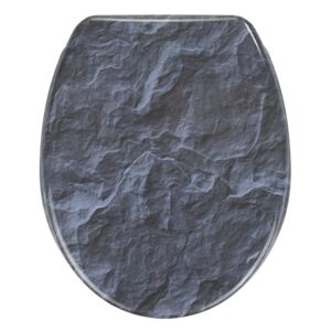 WC sedátko se snadným zavíráním Wenko Slate Rock, 44,5 x 36,5 cm