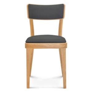 Dřevěná židle s šedým polstrováním Fameg Lone