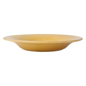 Žlutý kameninový polévkový talíř Côté Table Const, ⌀ 27 cm