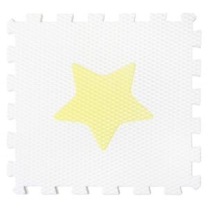Vylen Pěnové podlahové puzzle Minideckfloor s hvězdičkou Barevné varianty: Bílý se žlutou hvězdičkou 340 x 340 mm