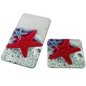Sada 2 koupelnových předložek Confetti Bathmats Starfish