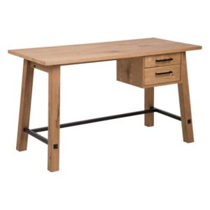 Scandi Přírodní dubový pracovní stůl Kiruna 130 cm