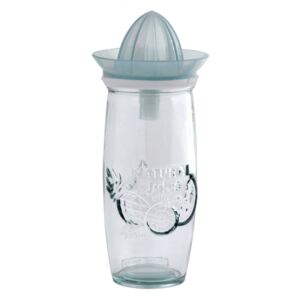 Bílá sklenice s odšťavňovačem z recyklovaného skla Ego Dekor Juice, 0,55 l