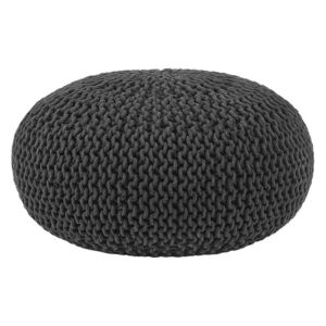 Černý pletený puf LABEL51 Knitted , Ø 70 cm