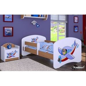 Dětská postel bez šuplíku 180x90cm LETADLO - buk