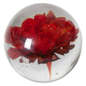 Skleněné těžítko s červenou květinou BePureHome Botanics