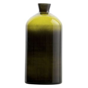 Tmavě zelená skleněná váza BePureHome Chemistry, výška 40 cm