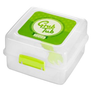 Set 2 svačinových boxů se zeleným víkem Premier Housewares Grub Tub, 13,5 x 10 cm