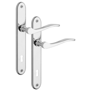 ROSTEX dveřní kování SILUET Provedení: BB (dozický klíč), Rozteč: 90 mm, Povrch: Nerez chrom (0100)