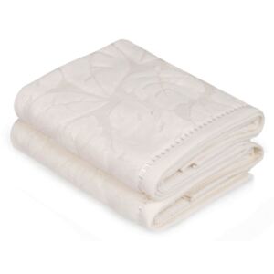 Sada 2 krémových ručníků Madame Coco Velver, 50 x 90 cm