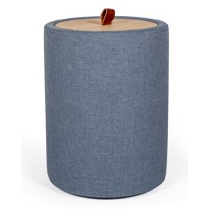Odkládací stolek v denimově modré barvě se snímatelnou deskou z dubového dřeva Askala Ibisco, ⌀ 36 cm