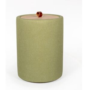 Odkládací stolek v zelené barvě se snímatelnou deskou z dubového dřeva Askala Ibisco, ⌀ 36 cm