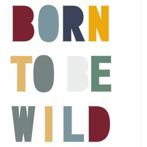 SAMAK DESIGN Plakát Safari - Born to be wild Rozměr plakátu: A4 - 210x297 mm