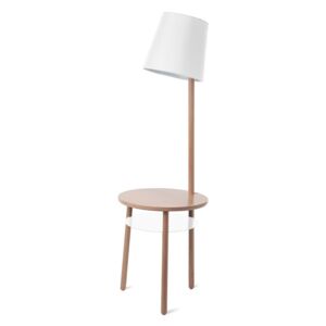 Bílá stolní lampa z jasanového dřeva HARTÔ Josette