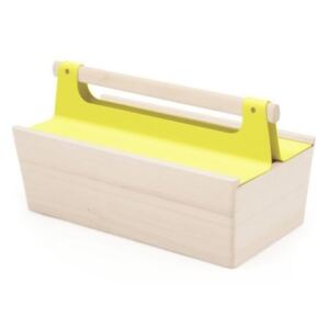 Žlutý úložný box z jasanového dřeva na nářadí HARTÔ