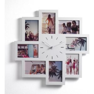 Nástěnný fotorámeček na 8 fotografií s hodinami Tomasucci Olly