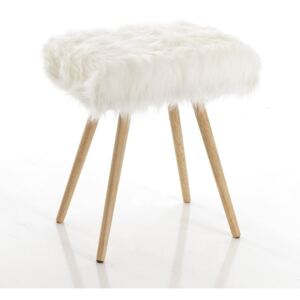 Bílá stolička s nohami z dubového dřeva Tomasucci Cloud, 40 x 30 x 48 cm