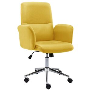 Kancelářská židle žlutá textil