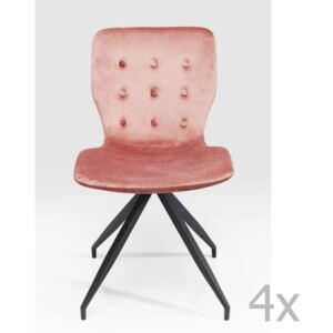 Sada 4 růžových jídelních židlí Kare Design Butterfly