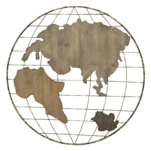 Nástěnná dekorace Mauro Ferretti Globe Map, ⌀ 88 cm