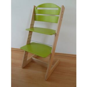 Rostoucí židle Jitro BABY bukovo-světle zelená