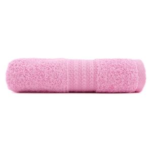 Růžový ručník z čisté bavlny Sunny, 50 x 90 cm