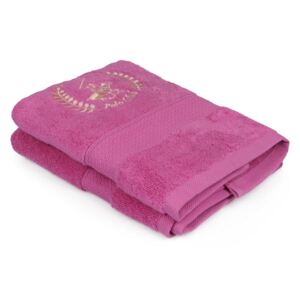 Sada dvou růžových ručníků Beverly Hills Polo Club, 70 x 45 cm
