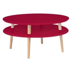 Červený konferenční stolek Ragaba Ufo, ⌀ 70 cm