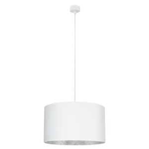 Bílé závěsné svítidlo s vnitřkem ve stříbrné barvě Sotto Luce Mika, ⌀ 50 cm