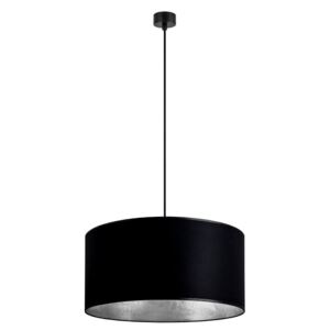 Černé závěsné svítidlo s vnitřkem ve stříbrné barvě Sotto Luce Mika, ⌀ 50 cm