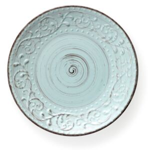 Tyrkysový jídelní talíř z kameniny Brandani Serendipity, ⌀ 27,5 cm