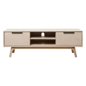 TV stolek z bílého dubového dřeva Unique Furniture Vivara