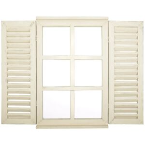 Bílé zrcadlo Esschert Design Window, 59 x 39 cm