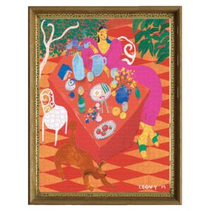 Puzzle jako designový obraz Dáma u snídaně 1000 dílků