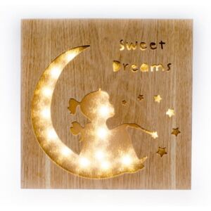 Dřevěná svítící dekorace Dakls Sweet Dreams