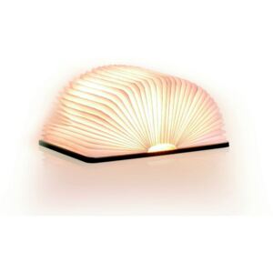Tmavě hnědá LED stolní lampa ve tvaru knihy Gingko Mini