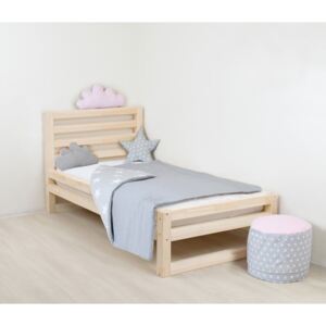 Dětská dřevěná jednolůžková postel Benlemi DeLuxe Naturalisimo, 160 x 120 cm