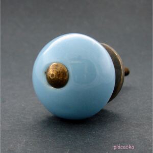 Keramická úchytka-Modrá MALÁ Barva kovu: zlatá