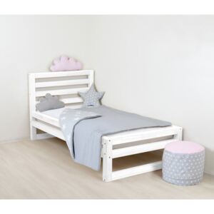 Dětská bílá dřevěná jednolůžková postel Benlemi DeLuxe, 160 x 70 cm