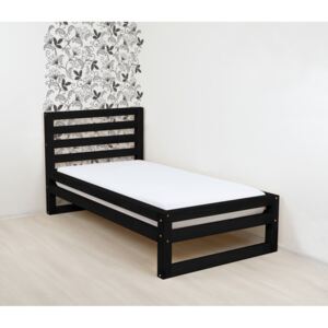 Černá dřevěná jednolůžková postel Benlemi DeLuxe, 190 x 90 cm