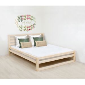 Dřevěná dvoulůžková postel Benlemi DeLuxe Bella Natural, 190 x 180 cm