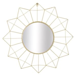 Nástěnné zrcadlo ve zlaté barvě Mauro Ferretti Soleado, ⌀ 60 cm