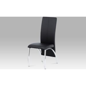 Autronic Jídelní židle koženková 42x42x95x45cm Barva: černá AUAC-1060 BK