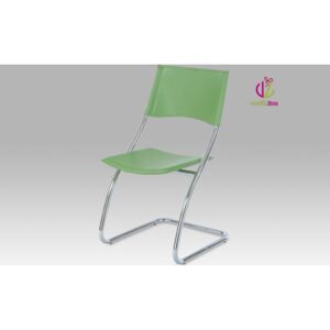 Autronic Jídelní židle koženková 44x44x90x46cm Barva: zelená AUB161 GRN